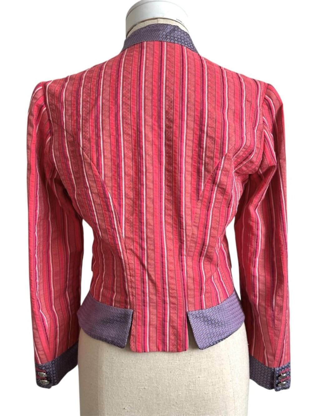 Etro Milano Women's Fitted Striped Blazer Jacket Size 44 - Picture 3 of 16